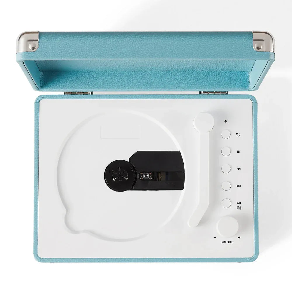 Crosley Cruiser Portable Retro CD Player with Stereo Bluetooth Speakers, FM Radio - Turqouise