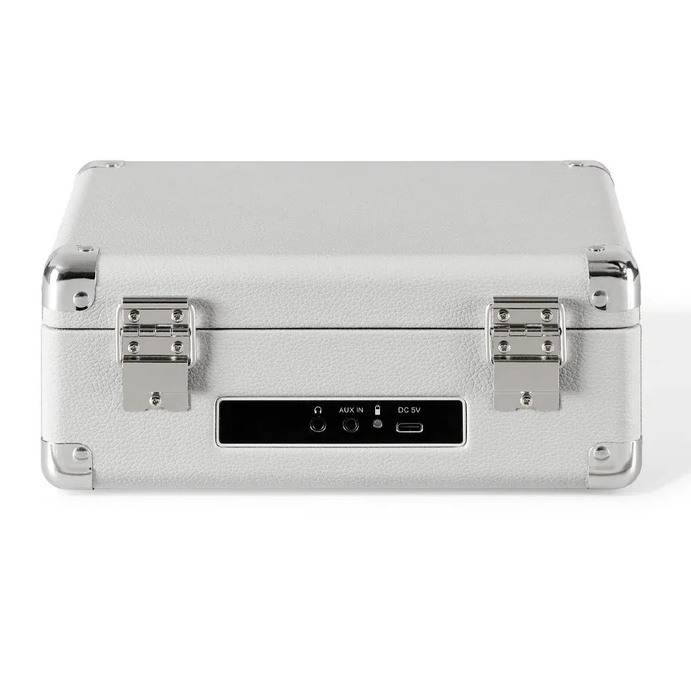 Crosley Cruiser Portable Retro CD Player with Stereo Bluetooth Speakers, FM Radio - White Sands