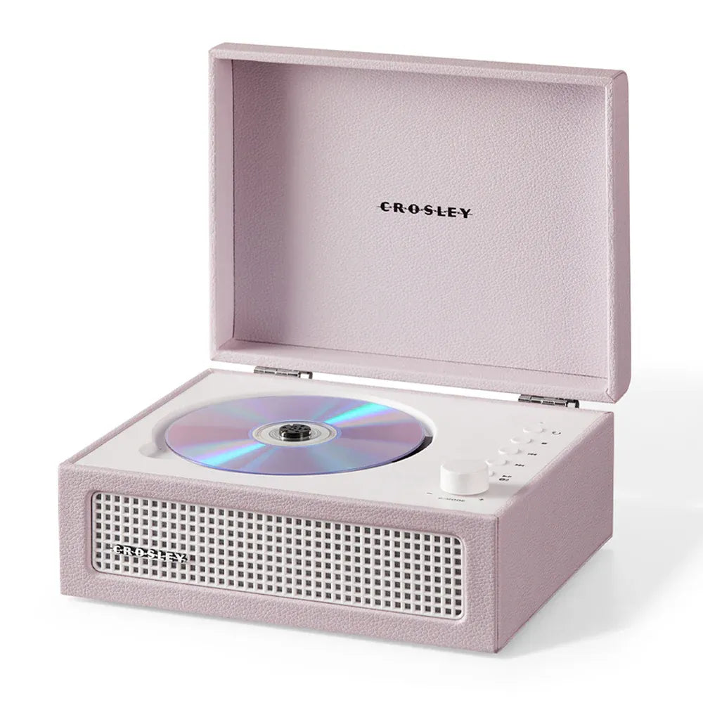 Crosley Voyager Portable Retro CD Player with Stereo Bluetooth Speakers, FM Radio - Amethyst