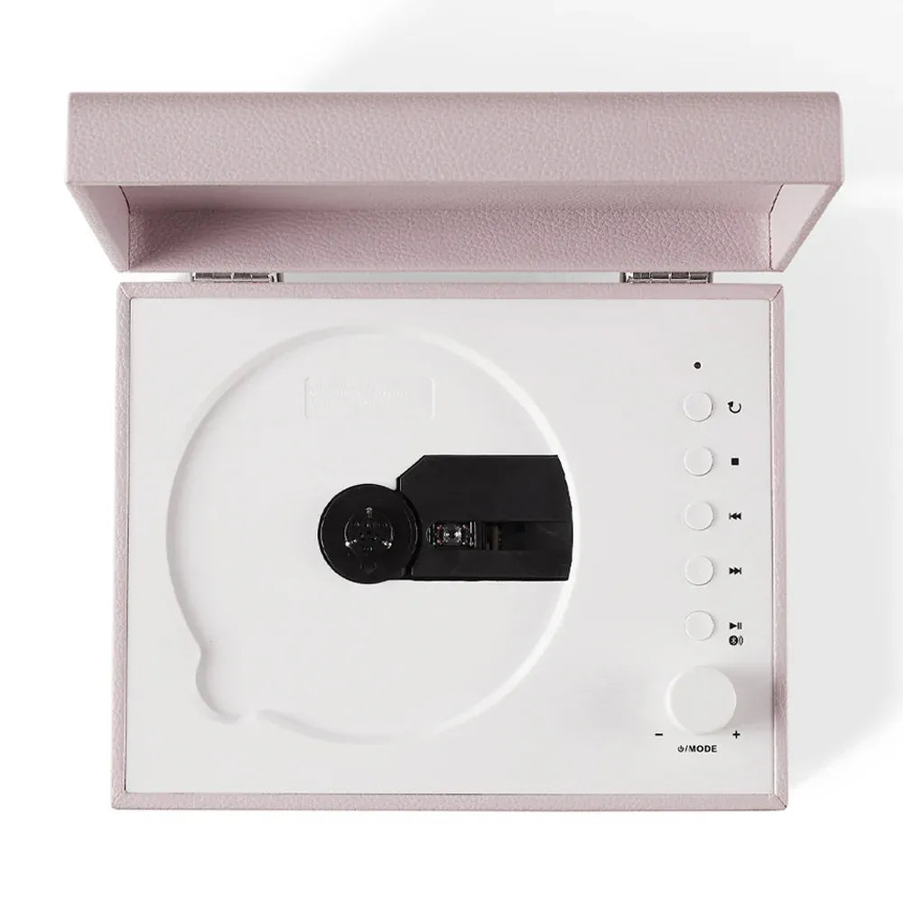 Crosley Voyager Portable Retro CD Player with Stereo Bluetooth Speakers, FM Radio - Amethyst