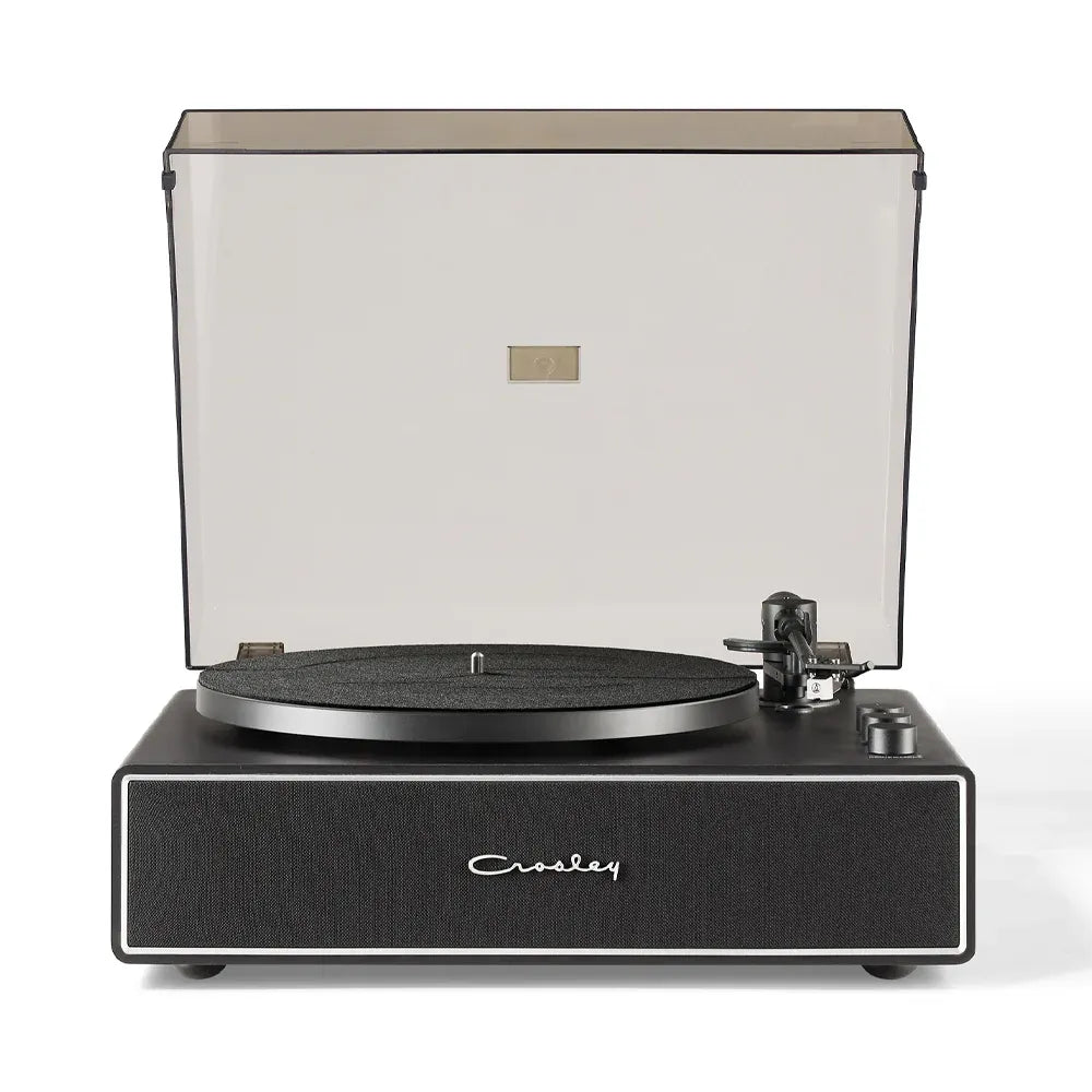 Crosley Stave 2-Speed Bluetooth Record Player Turntable with Built-in Speakers, Black