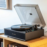 Crosley Stave 2-Speed Bluetooth Record Player Turntable with Built-in Speakers, Black