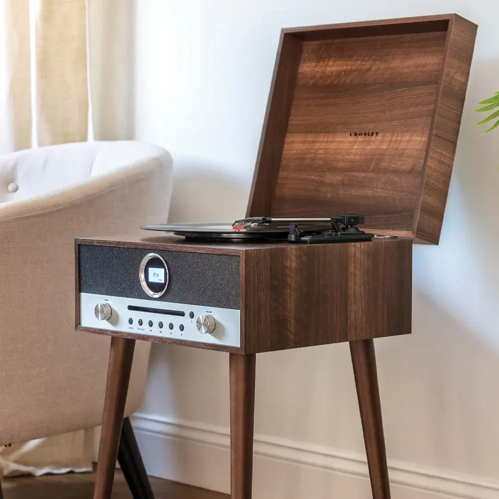Crosley Nash 7-in-1 Vinyl Record Player - Walnut