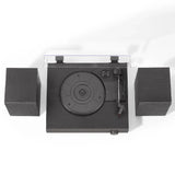 Crosley Zane 3-Speed Bluetooth Vinyl Record Player Turntable, with Matching Stereo Speakers - Black