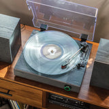 Crosley Zane 3-Speed Bluetooth Vinyl Record Player Turntable, with Matching Stereo Speakers - Black