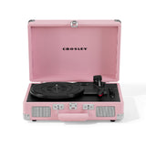 Audio Players & Recorders: Crosley Cruiser Bluetooth Portable Turntable - Blush Pink + Bundled Majority D40X Bluetooth Speakers