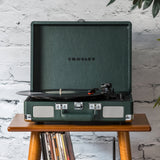 Audio Players & Recorders: Crosley Cruiser Bluetooth Portable Turntable - Emerald Green + Bundled Majority D40X Bluetooth Speakers