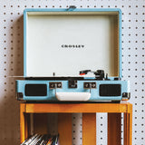 Crosley Cruiser Bluetooth Portable Turntable - Turquoise + Bundled Majority D40 Bluetooth Speakers