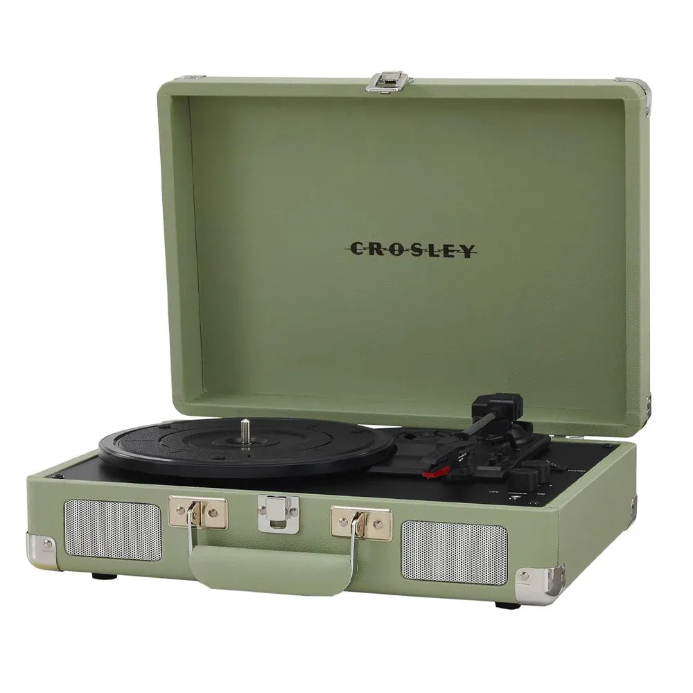 Crosley Cruiser Bluetooth Portable Turntable - Mint + Crosley Entertainment Stand Bundle