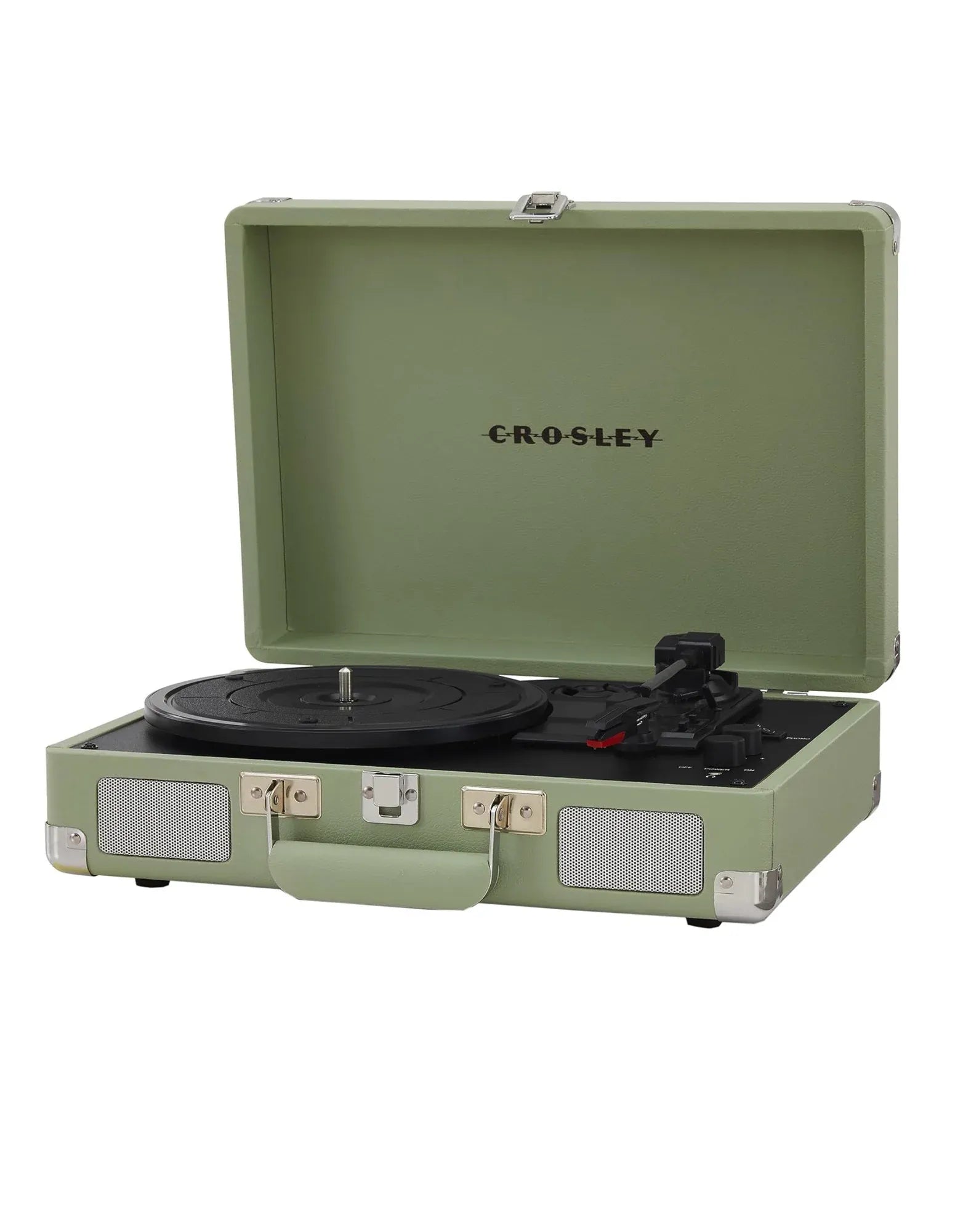 Crosley Cruiser Bluetooth Portable Turntable - Mint + Gadhouse Vinyl Rack Bundle - Black