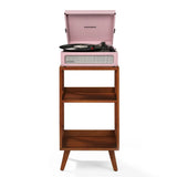 Crosley Voyager Bluetooth Portable Turntable + Crosley Asheville Stand Bundle - Amethyst
