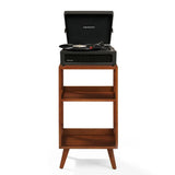 Crosley Voyager Bluetooth Portable Turntable + Crosley Asheville Stand Bundle - Black