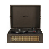 Crosley Voyager Bluetooth Portable Turntable + Crosley Asheville Stand Bundle - Cocoa