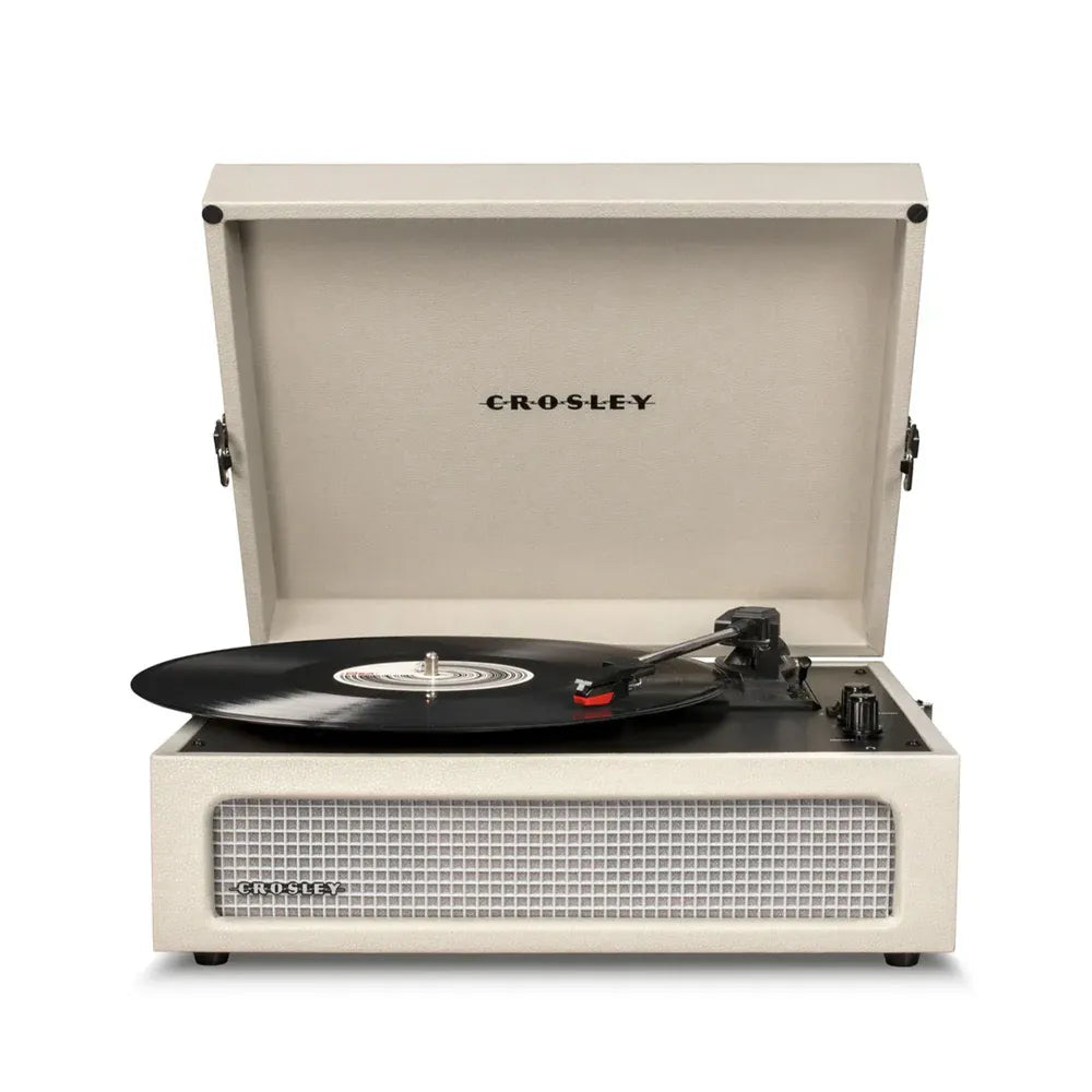 Crosley Voyager Bluetooth Portable Turntable + Crosley Asheville Stand Bundle - Dune