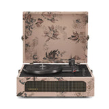 Crosley Voyager Bluetooth Portable Turntable + Crosley Asheville Stand Bundle - Floral