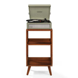 Crosley Voyager Bluetooth Portable Turntable + Crolsey Asheville Stand Bundle - Sage