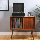 Audio Players & Recorders: Crosley Voyager Bluetooth Portable Turntable - Black + Bundled Majority D40X Bluetooth Speakers - Black