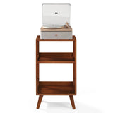 Crosley E100 Record Player Shelf System + Crosley Asheville Stand Bundle - Natural