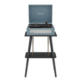 Crosley Voyager Bluetooth Portable Turntable + Entertainment Stand Bundle  - Washed Blue