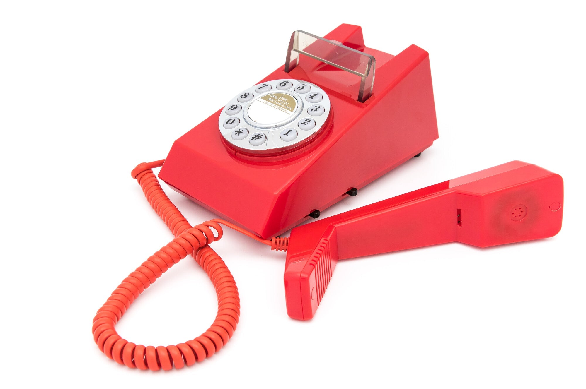 Desk Accessories: GPO Retro Trim Phone Push Button - Red