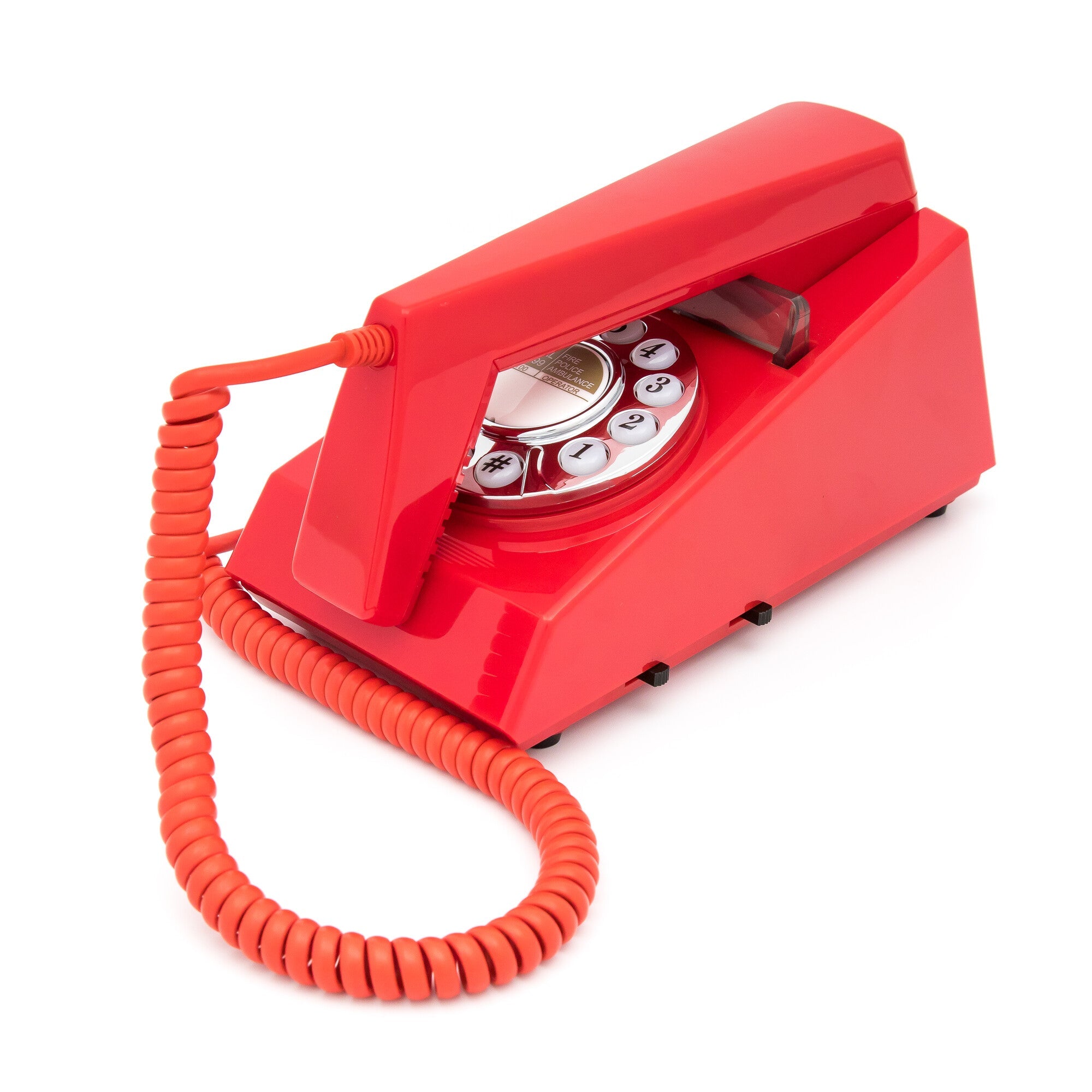 Desk Accessories: GPO Retro Trim Phone Push Button - Red