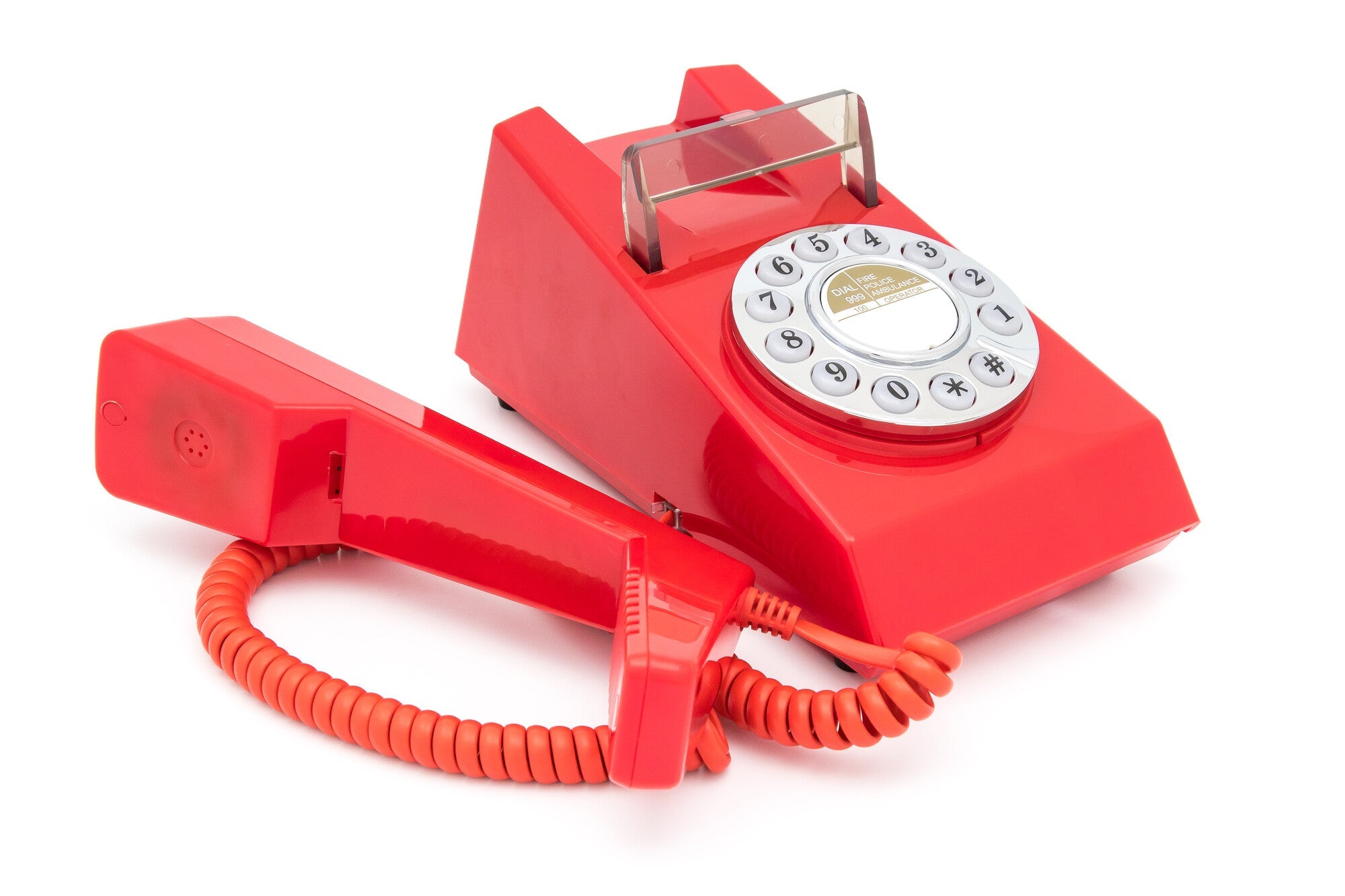 Desk Accessories: GPO Retro Trim Phone Push Button - Red