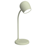 Table Lamps: Kreafunk Ellie Lamp W/ Qi Charger And Bluetooth Speaker - Dusty Olive