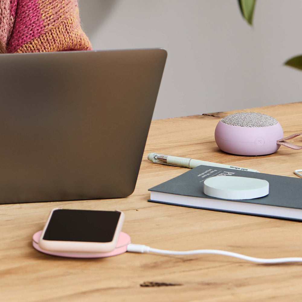 Power Banks & Chargers: Kreafunk Wicharge 2 Wireless Qi Charger 15W - Dusty Rose
