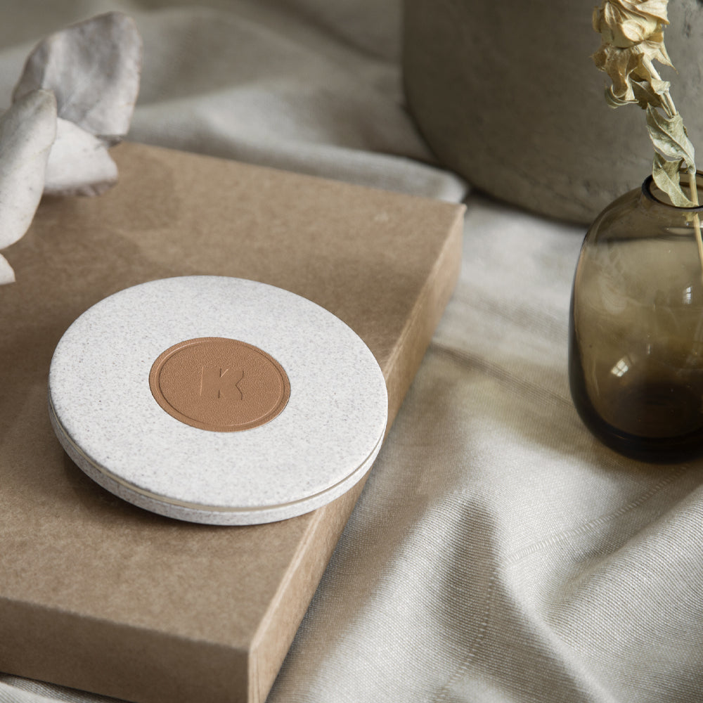 Power Banks & Chargers: Kreafunk Wicharge 2 Wireless Qi Charger 15W - Wheat