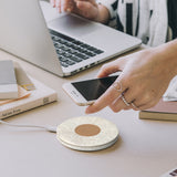 Power Banks & Chargers: Kreafunk Wicharge 2 Wireless Qi Charger 15W - Wheat