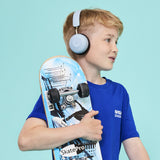 Over Ear Headphones: Kreafunk Kids Buzz Bluetooth Headphones W/ Anc - Cloudy Blue