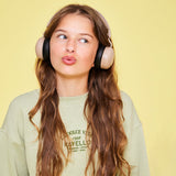 Over Ear Headphones: Kreafunk Kids Buzz Bluetooth Headphones W/ Anc - Ivory Sand
