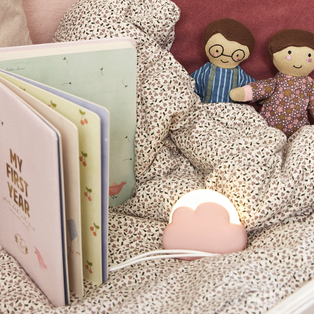 Night Lights & Ambient Lighting: Kreafunk Kids Cloudy Lamp - Dusty Rose