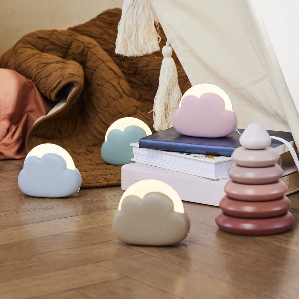 Night Lights & Ambient Lighting: Kreafunk Kids Cloudy Lamp - Dusty Rose