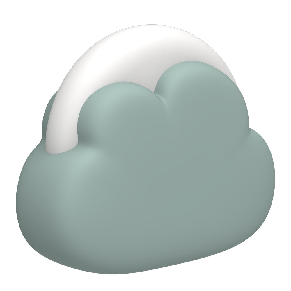 Night Lights & Ambient Lighting: Kreafunk Kids Cloudy Lamp - Dusty Green
