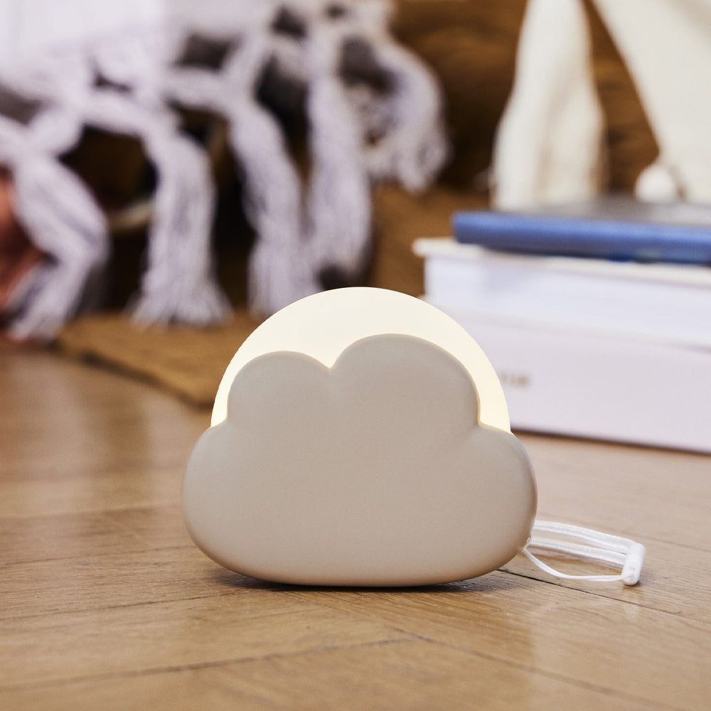 Night Lights & Ambient Lighting: Kreafunk Kids Cloudy Lamp - Ivory Sand