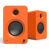 Audio Speakers: Kanto REN 200W Powered Bookshelf Speakers with HDMI ARC, USB-C, and Bluetooth 5.3 - Matte Orange, Pair