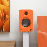 Audio Speakers: Kanto REN 200W Powered Bookshelf Speakers with HDMI ARC, USB-C, and Bluetooth 5.3 - Matte Orange, Pair