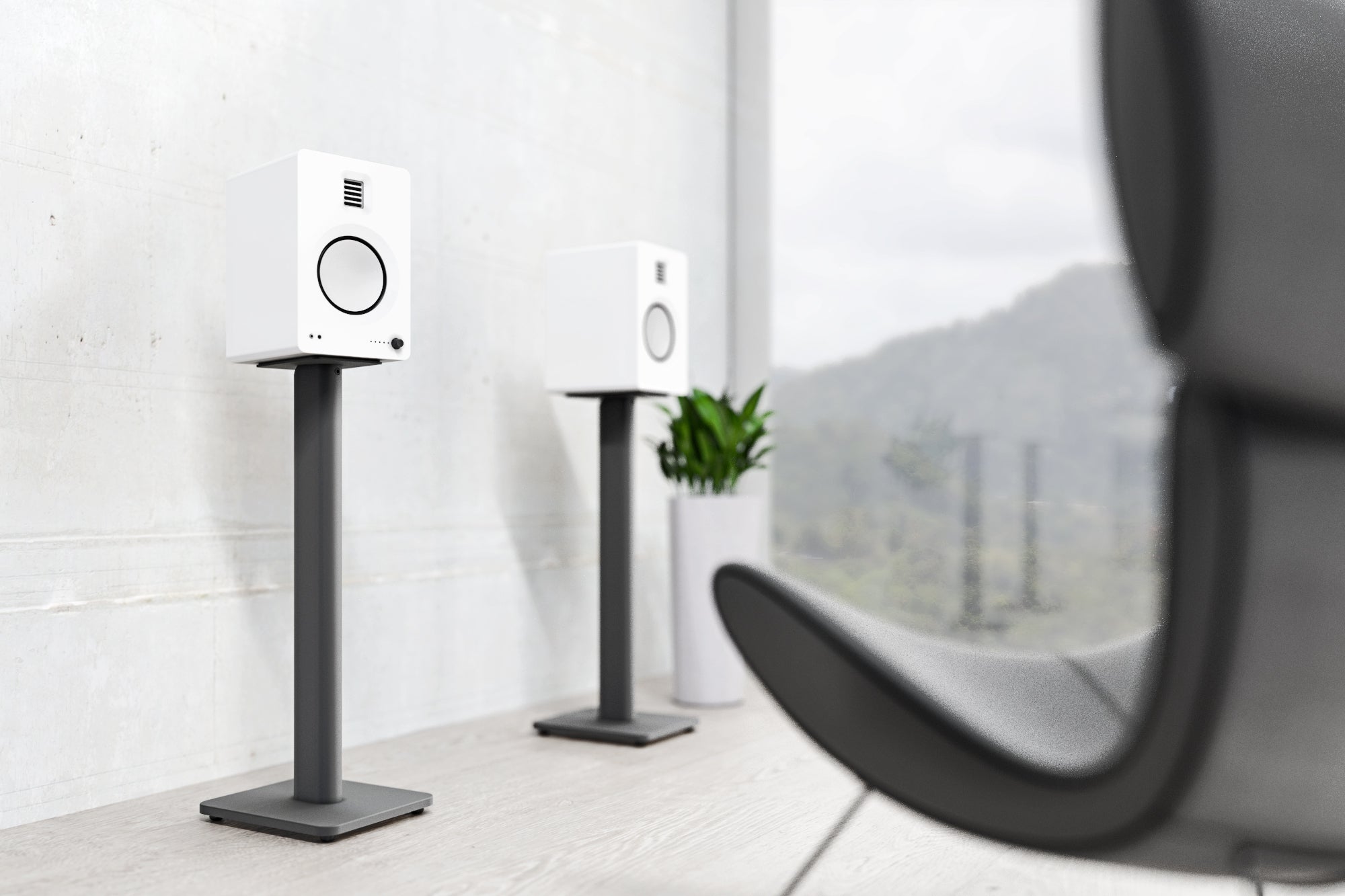 Speaker Accessories: Kanto SP26PL 26" Tall Bookshelf Speaker Floor Stands - Pair, Black