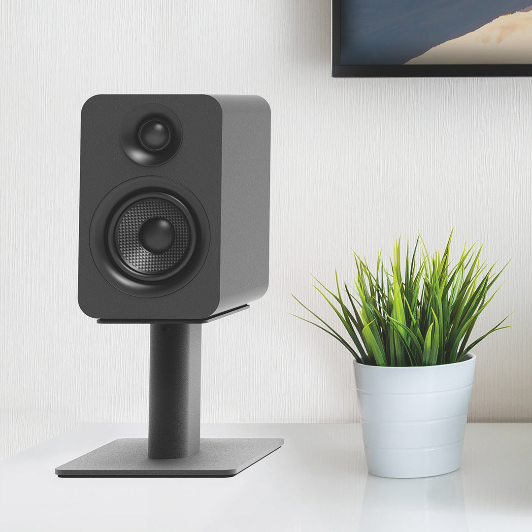 Speaker Accessories: Kanto SP6HD 6" Tall Universal Desktop Speaker Stand - Pair, Black