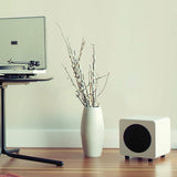 Audio Speakers: Kanto SUB6 200W 6" Sealed Powered Subwoofer, Matte White