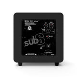 Audio Speakers: Kanto SUB8 300W 8" Sealed Powered Subwoofer, Matte Black