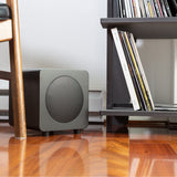 Audio Speakers: Kanto SUB8 300W 8" Sealed Powered Subwoofer, Matte Black