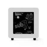 Audio Speakers: Kanto SUB8 300W 8" Sealed Powered Subwoofer, Matte White