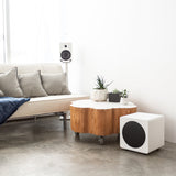 Audio Speakers: Kanto SUB8 300W 8" Sealed Powered Subwoofer, Matte White