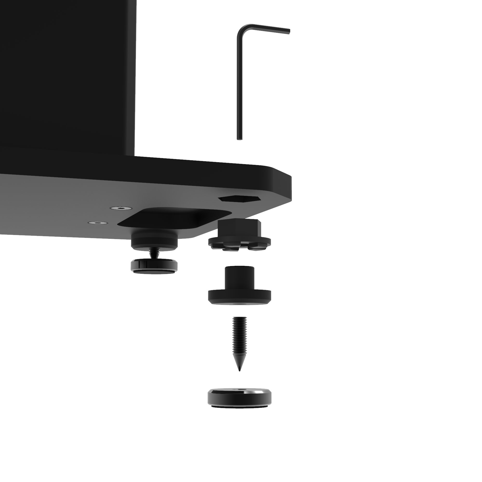 Speaker Accessories: Kanto SX26 26" Tall Fillable Speaker Stands with Isolation Feet - Pair, Black