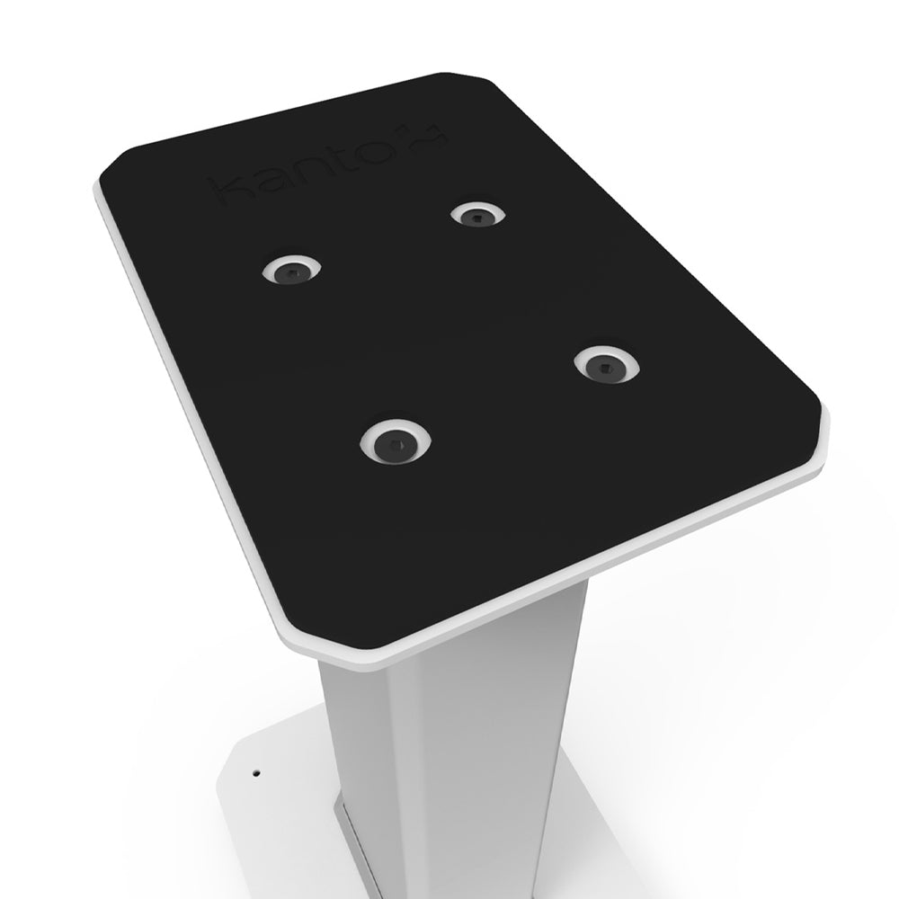 Speaker Accessories: Kanto SX30W 30" Tall Fillable Speaker Stands with Isolation Feet - Pair, White