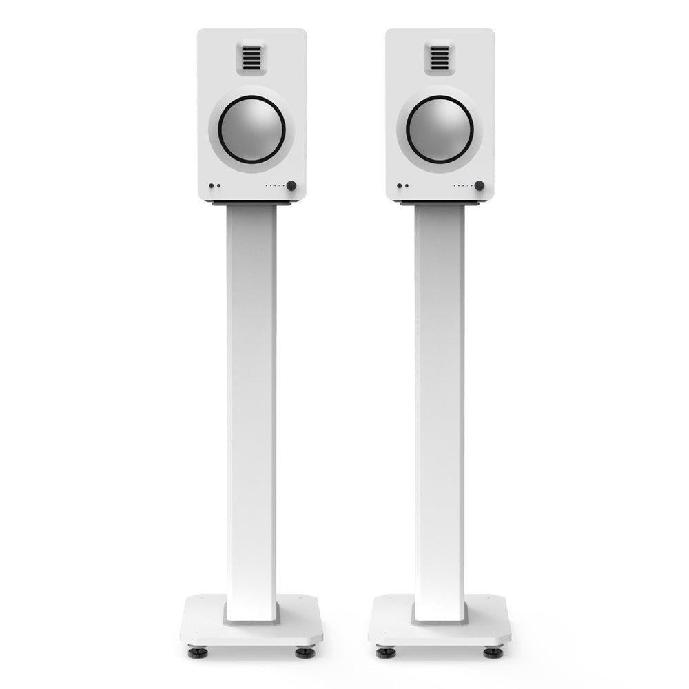 Speaker Accessories: Kanto SX30W 30" Tall Fillable Speaker Stands with Isolation Feet - Pair, White