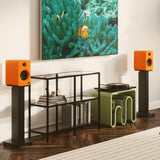 Speaker Accessories: Kanto SX30W 30" Tall Fillable Speaker Stands with Isolation Feet - Pair, White