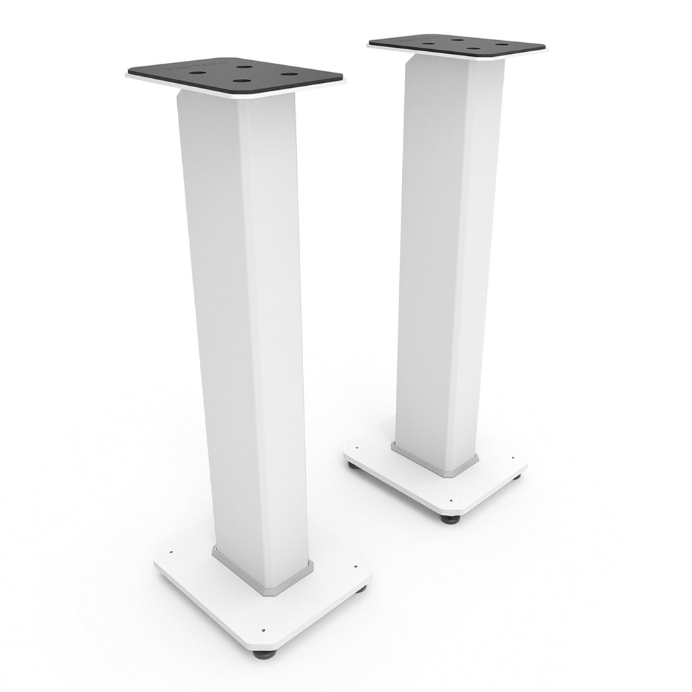 Speaker Accessories: Kanto SX30W 30" Tall Fillable Speaker Stands with Isolation Feet - Pair, White